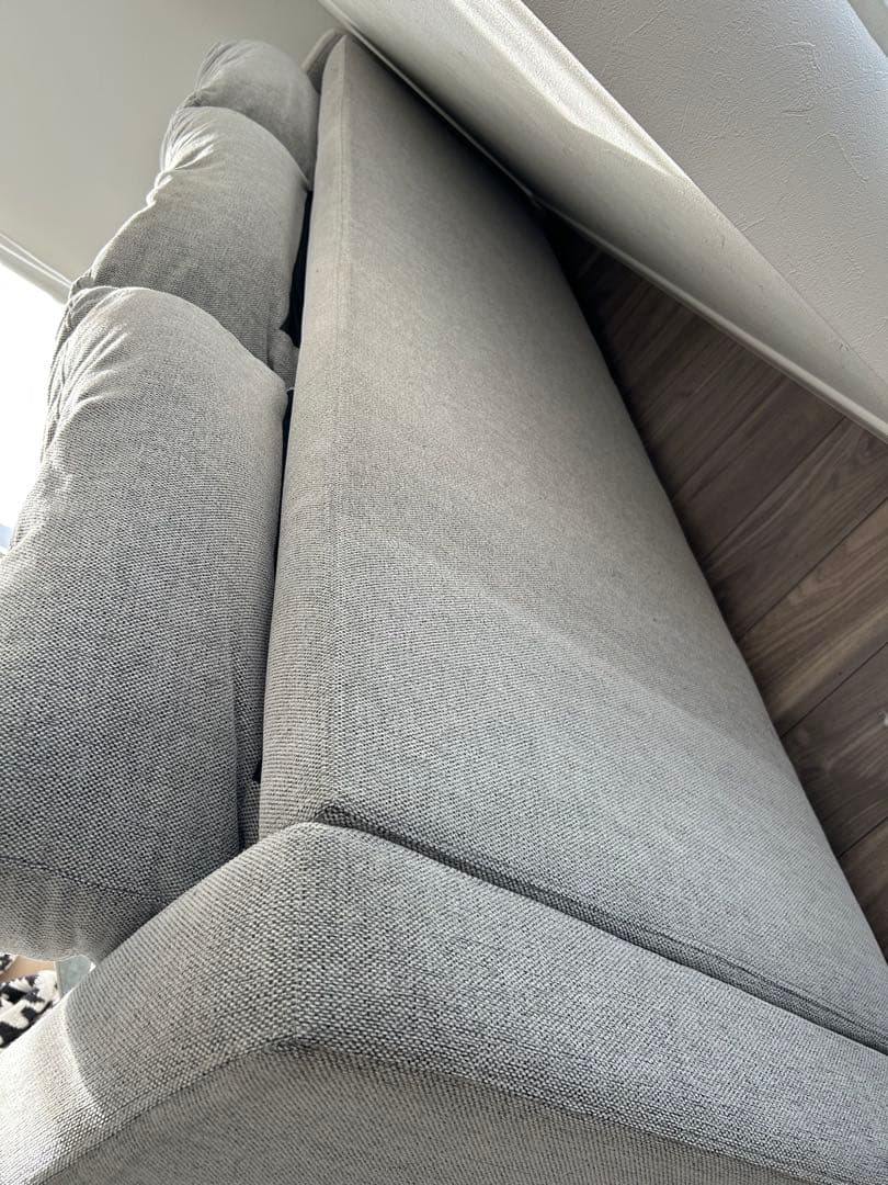 ニトリ 布張りカウチソファーベット(ノアーク2 GY)