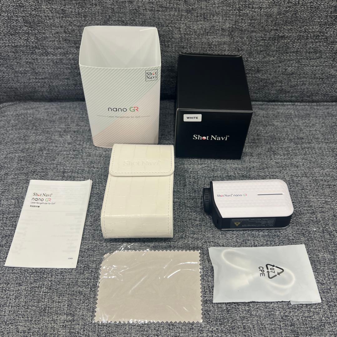 Shot Navi nano GR ゴルフ用距離計 ホワイト2025年モデル
