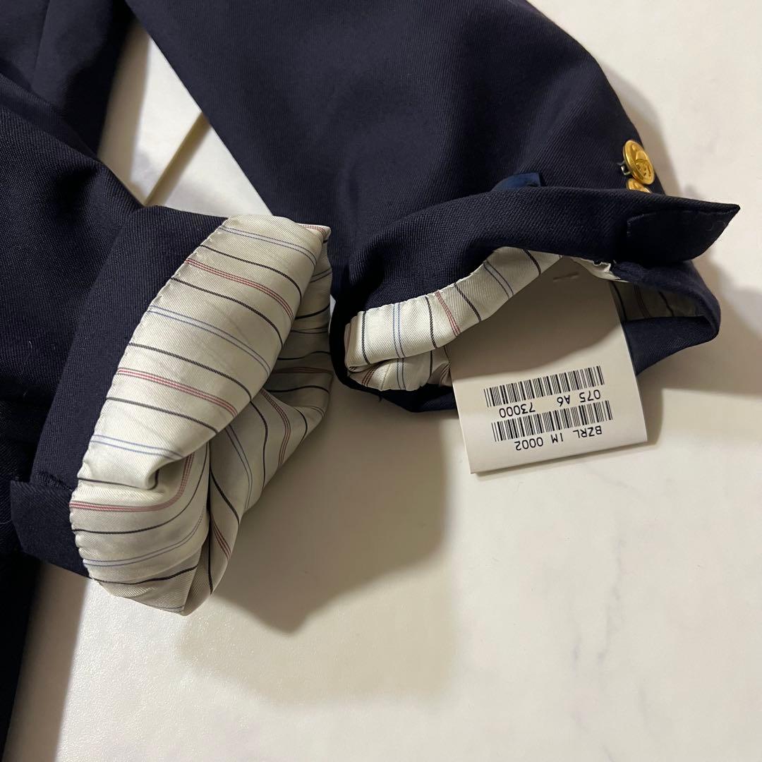 未使用タグ付 ポロバイラルフローレン 紺ブレ 金ボタン テーラードジャケット