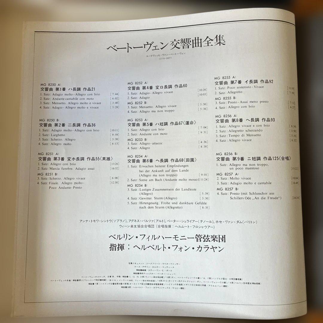 新春セール LP ベートーヴェン交響曲全集 カラヤン ベルリン 1975