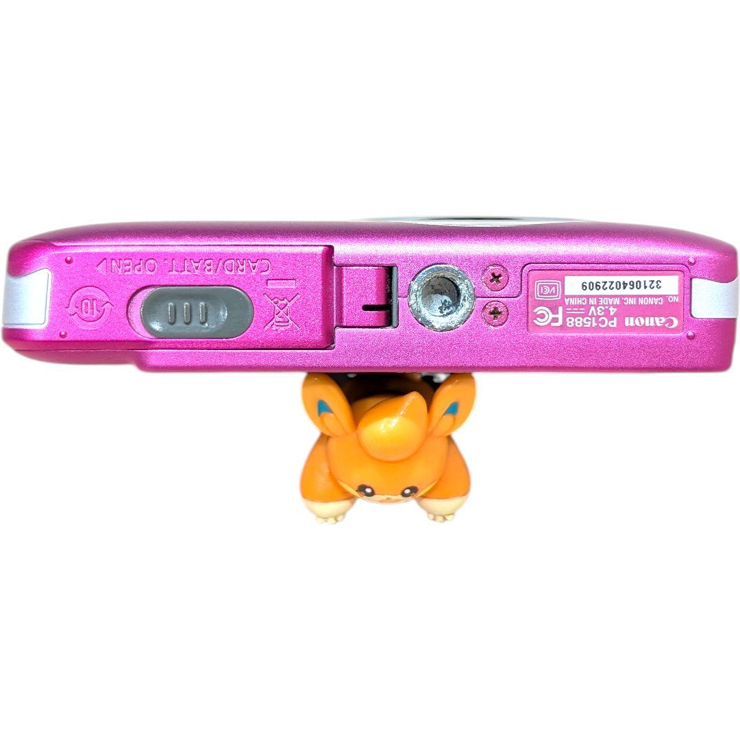 美品 動作確認済 防水ケース付 CANON IXY 210F デジカメ ピンク