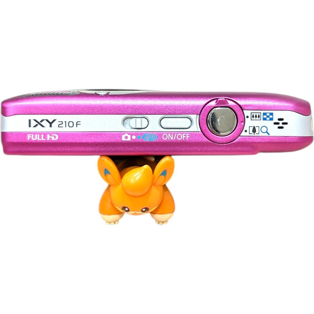 美品 動作確認済 防水ケース付 CANON IXY 210F デジカメ ピンク