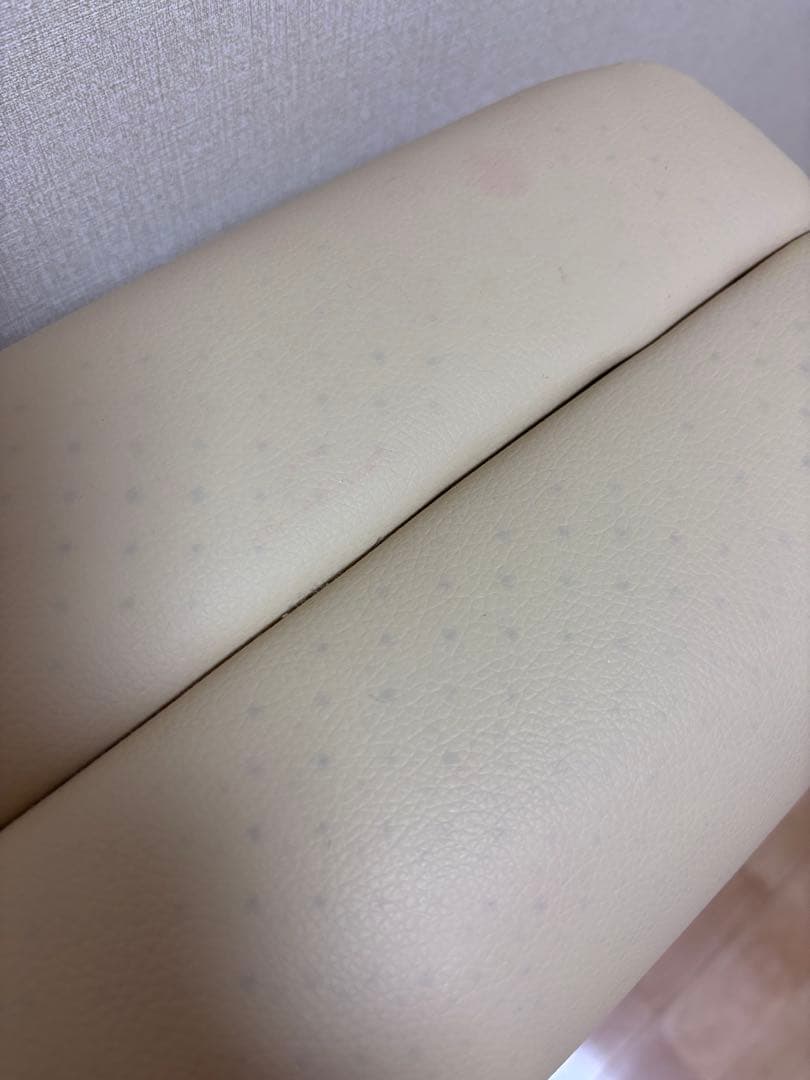 施術ベッド折りたたみベッド クリーム色 合成皮革