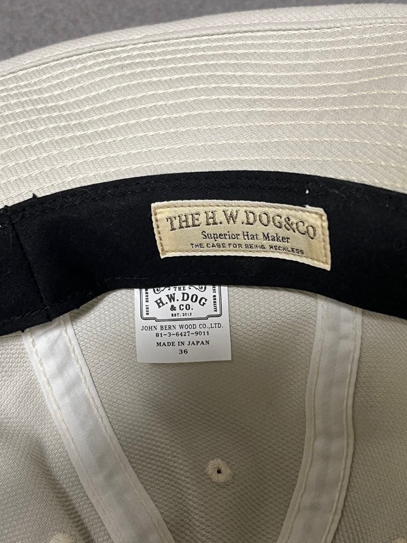 THE H.W DOG&CO. FATIGUE HATホワイト 36