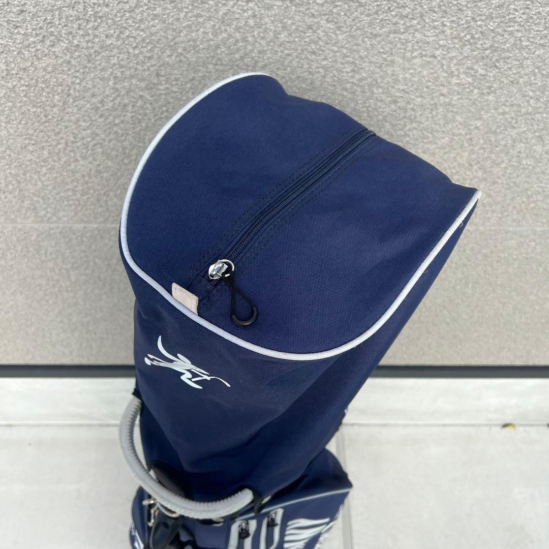 ジャックバニー　キャディバッグ パーリーゲイツ　ロゴ　ゴルフ　スタンド　紺色