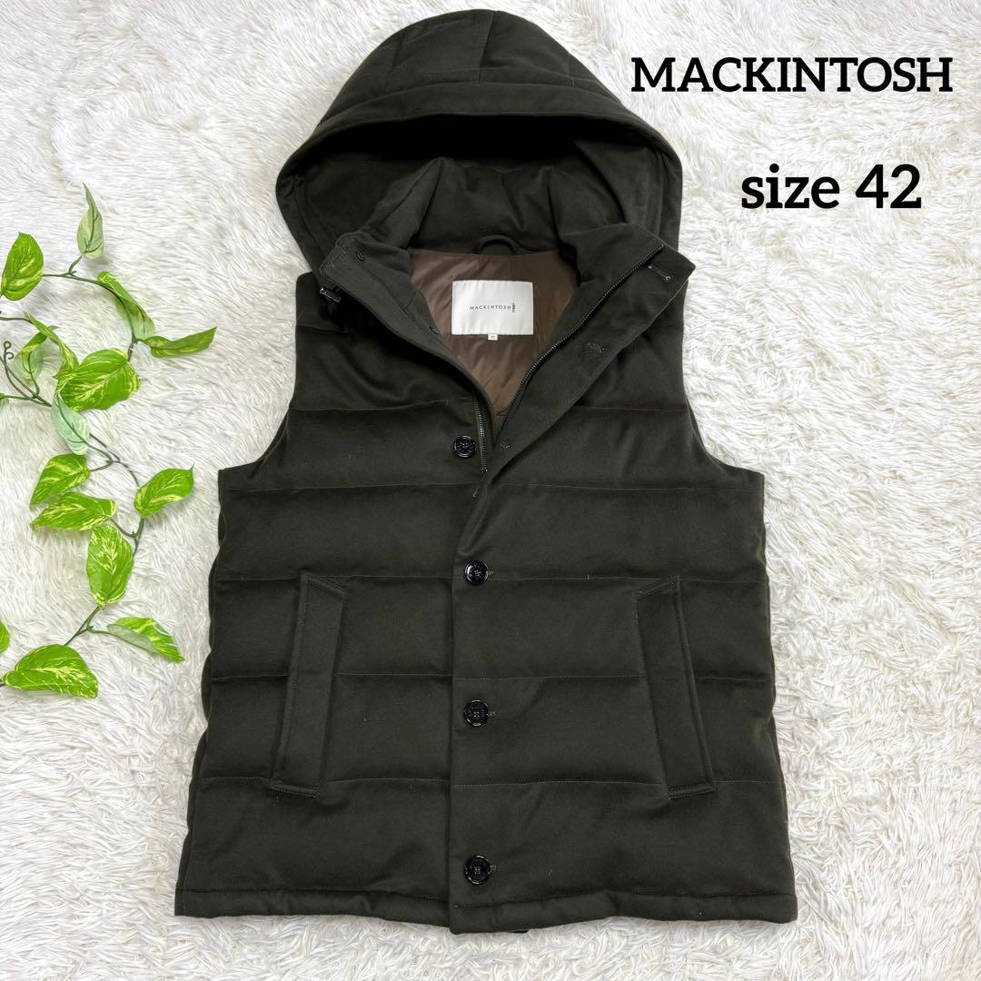 【マッキントッシュ】極美品 ダウンベスト カーキ 42サイズ メンズ 肉厚