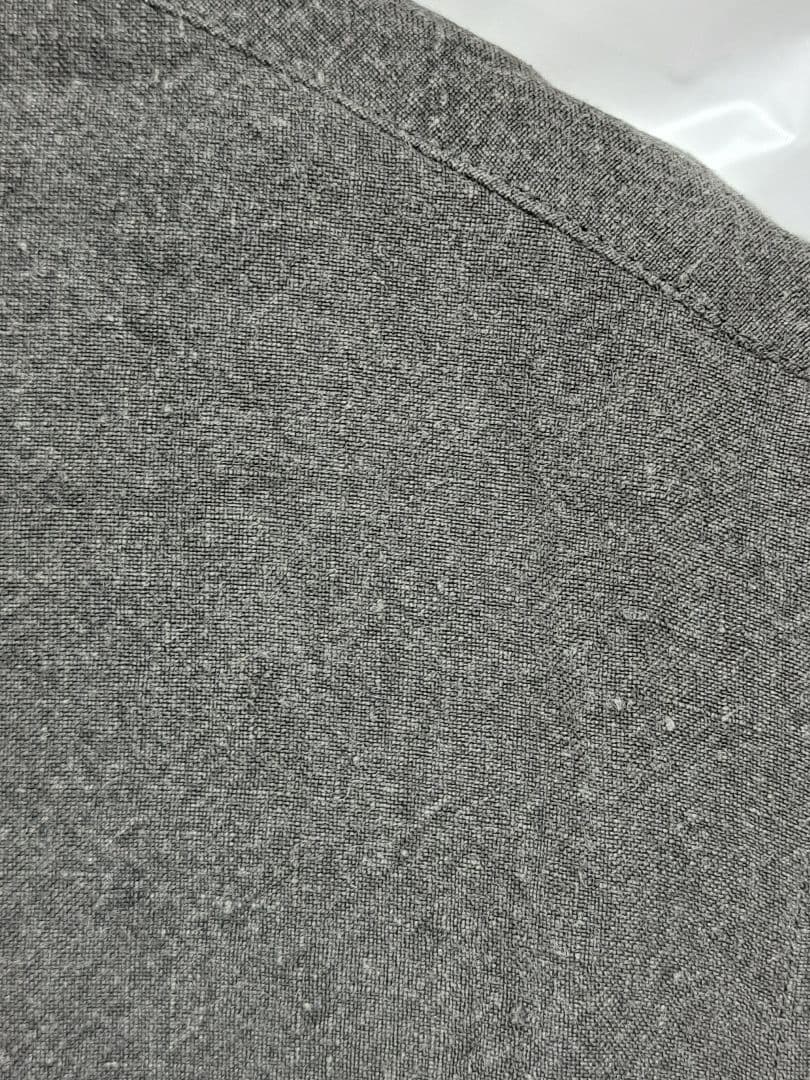 未使用　KLASICA　リネンシャツ　長袖　チャコールグレー