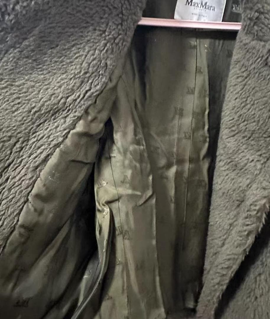MaxMara オリーブグリーン ファーコート 36サイズ