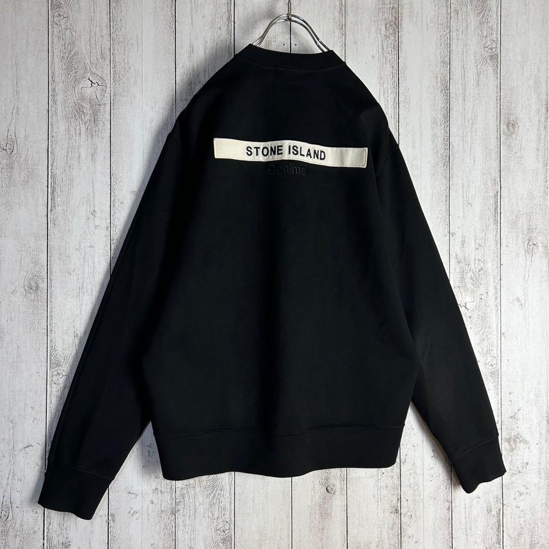 6057【希少デザイン】ストーンアイランド‪☆ビッグ刺繍ロゴ入りスウェット