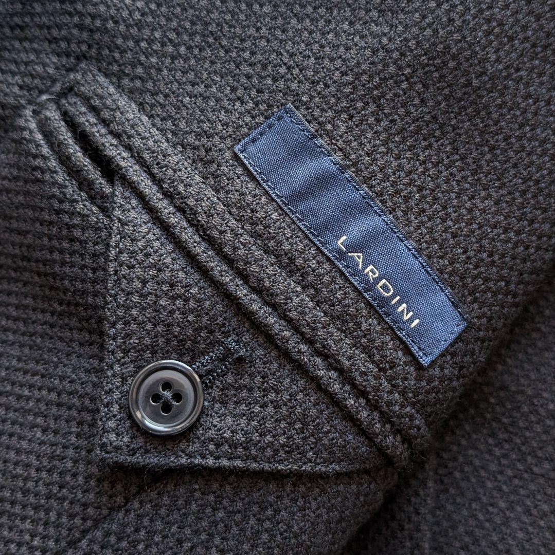 【大きいサイズ】LARDINI ジャケット ブラック ホップサック 54