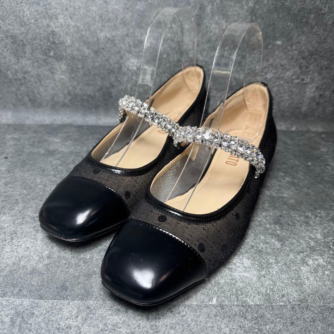 新品 STACCATO ドットヌーディー メリージェーン定価22500 23.5