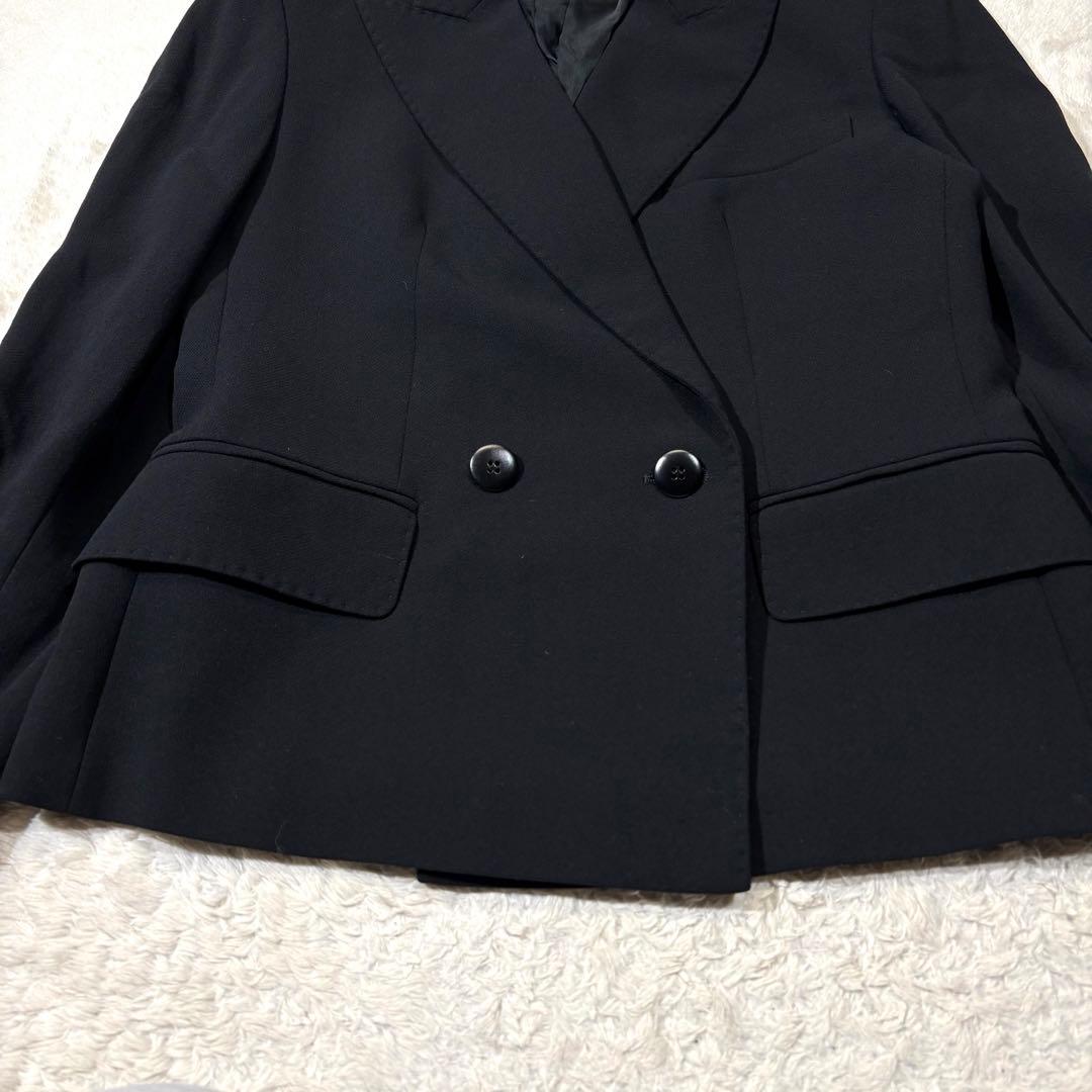 《美品》MaxMara 最高級白タグ ウール テーラードジャケット 黒 38