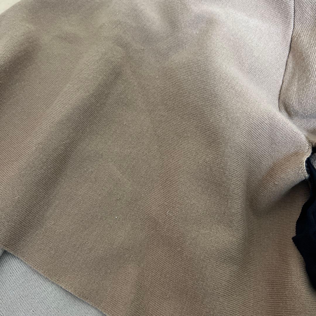 ランバンオンブルー ニットポンチョ キャメル