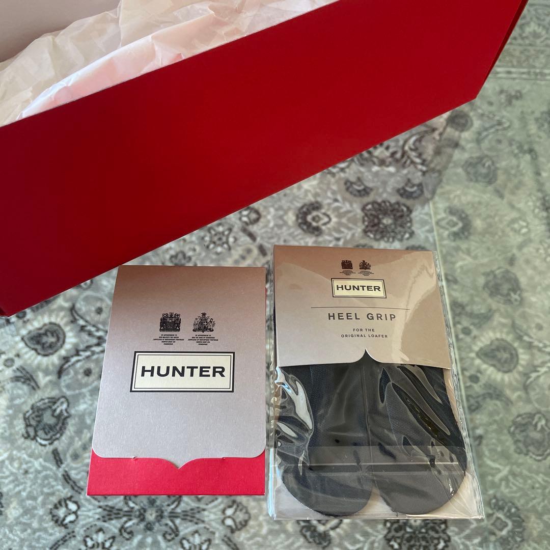 HUNTER リボンローファー　レインシューズ