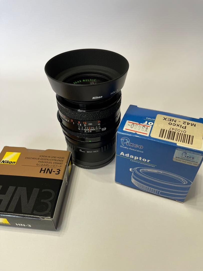 sonyEレンズ　銘品TAMRON28mm F2.8 BBARNikonフード付