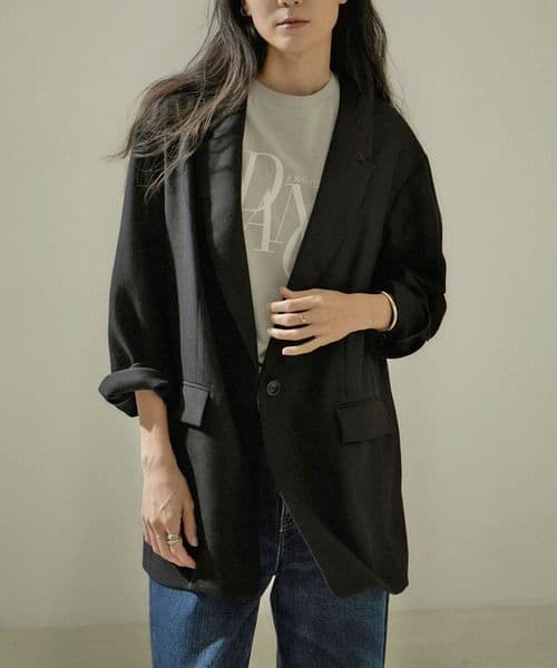 サロン アダム エ ロペ / リネンライクリラックスジャケット 24SS