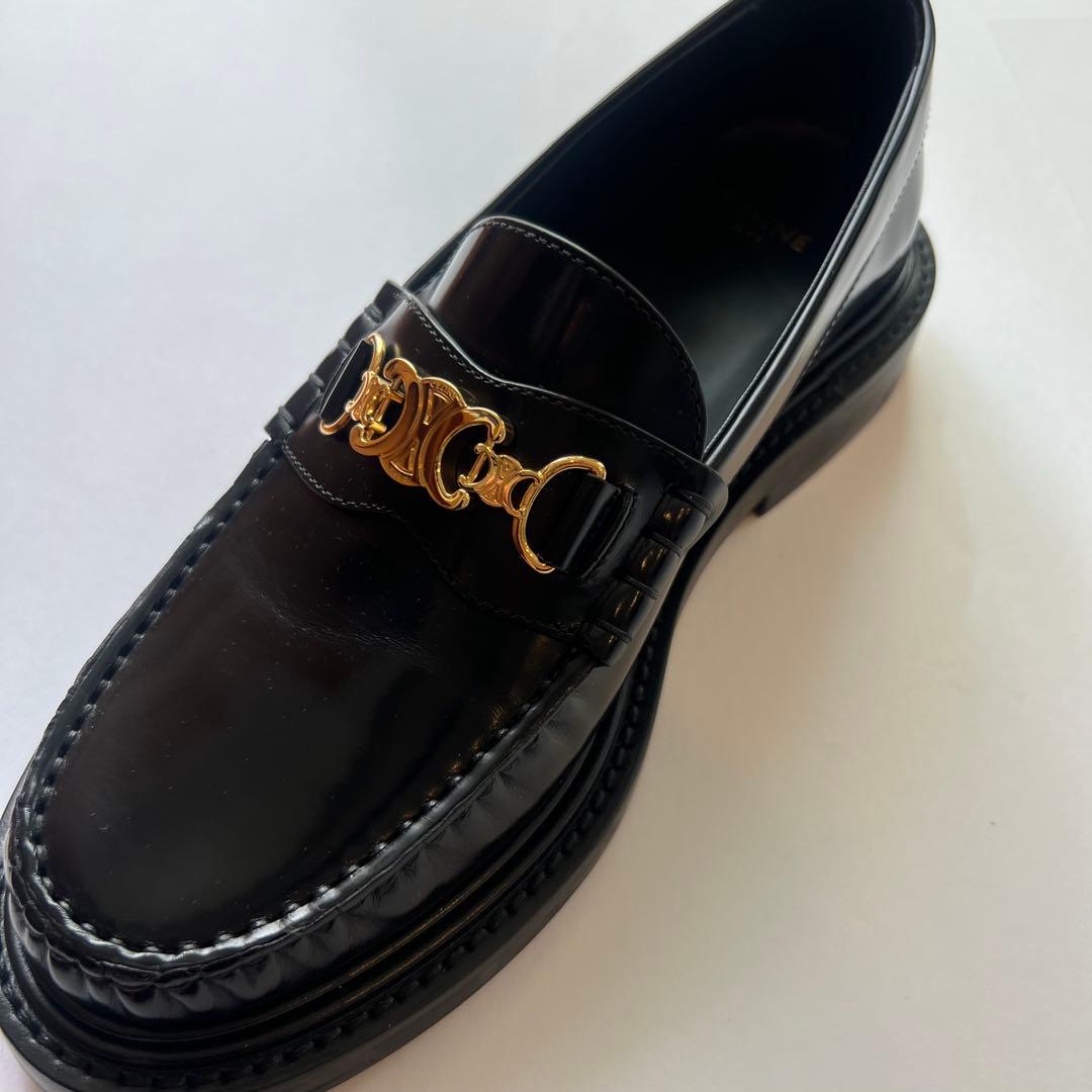 【美品】CELINE/セリーヌ　ユニヴェルシテ トリオンフ チェーンローファー