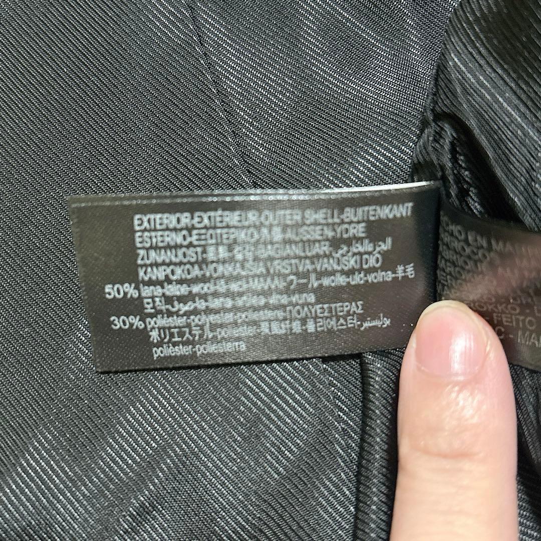 【美品】ZARA ダブルブレスト ナポレオンコート ウール ブラック S