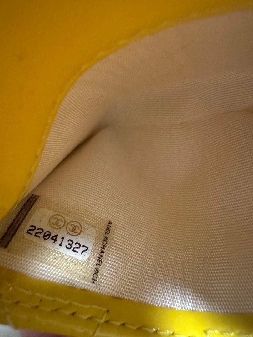 【訳あり】CHANEL(シャネル) キルティング パテントレザー カードケース