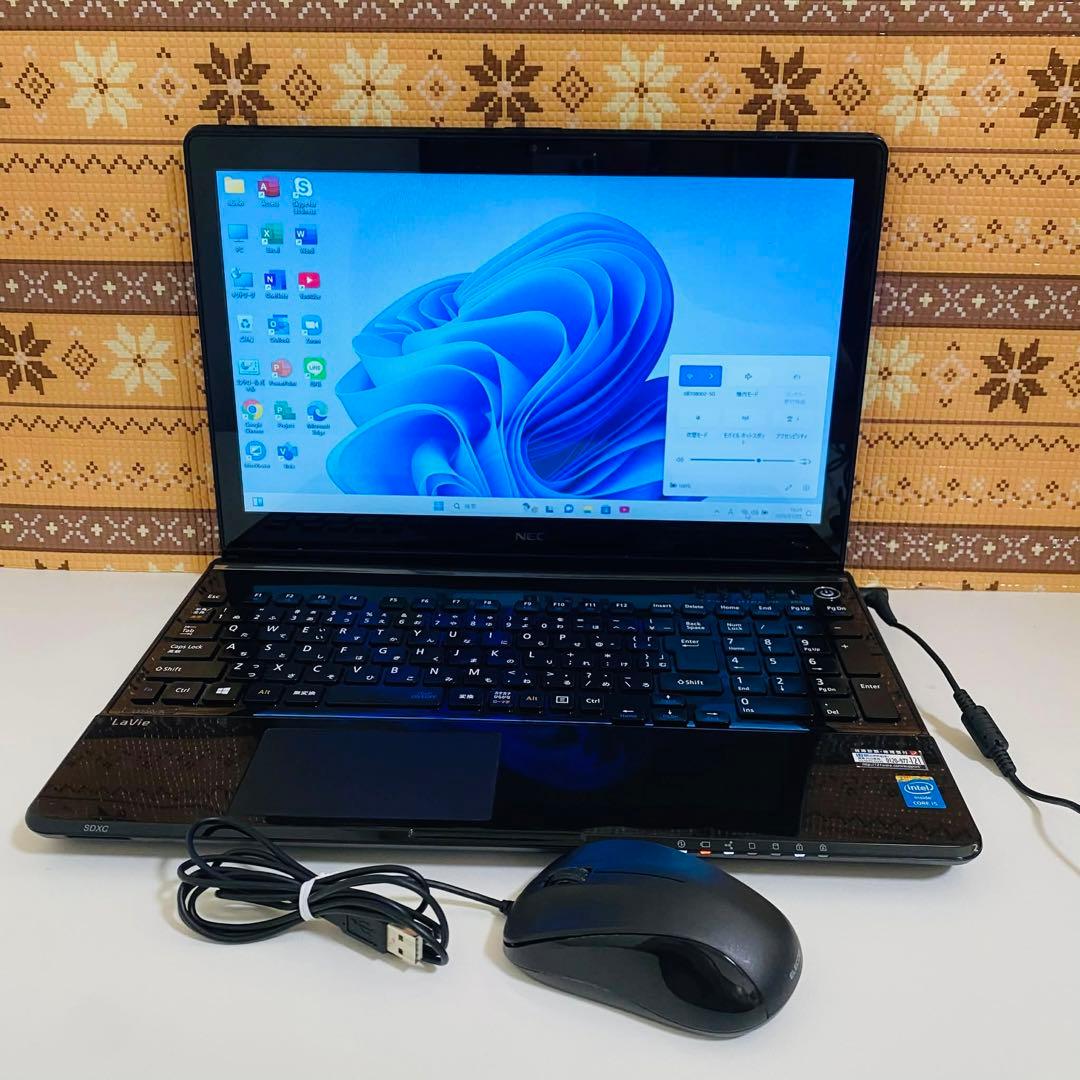 Y66 NECノートパソコン i5メモリ8G高速 Windows11オフィス付き