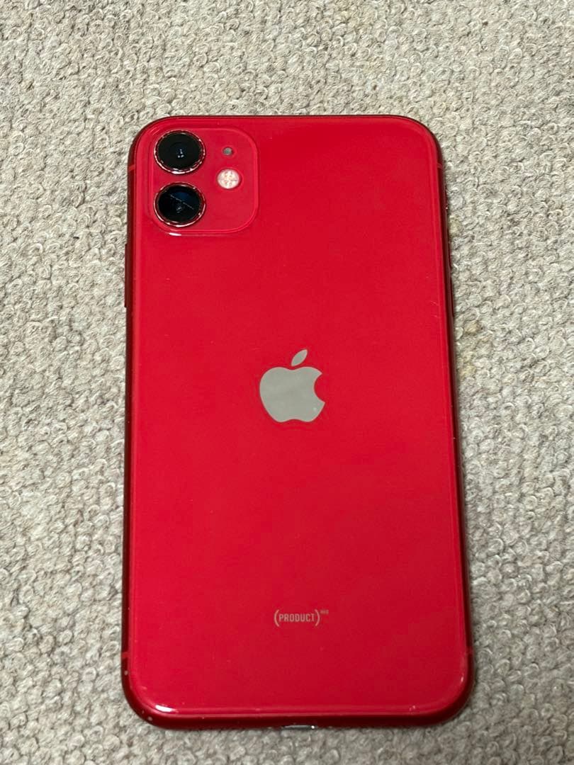 iPhone11 128gb レッド SIMフリー バッテリー99%