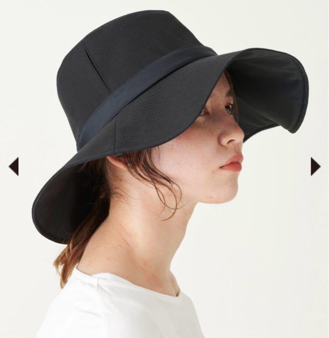 【ほぼ未使用】サンバリア100 ナチュラルテープハット　ブラック