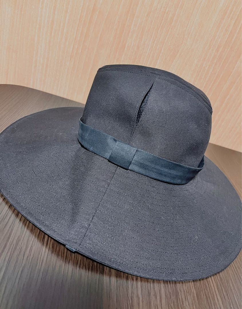 【ほぼ未使用】サンバリア100 ナチュラルテープハット　ブラック