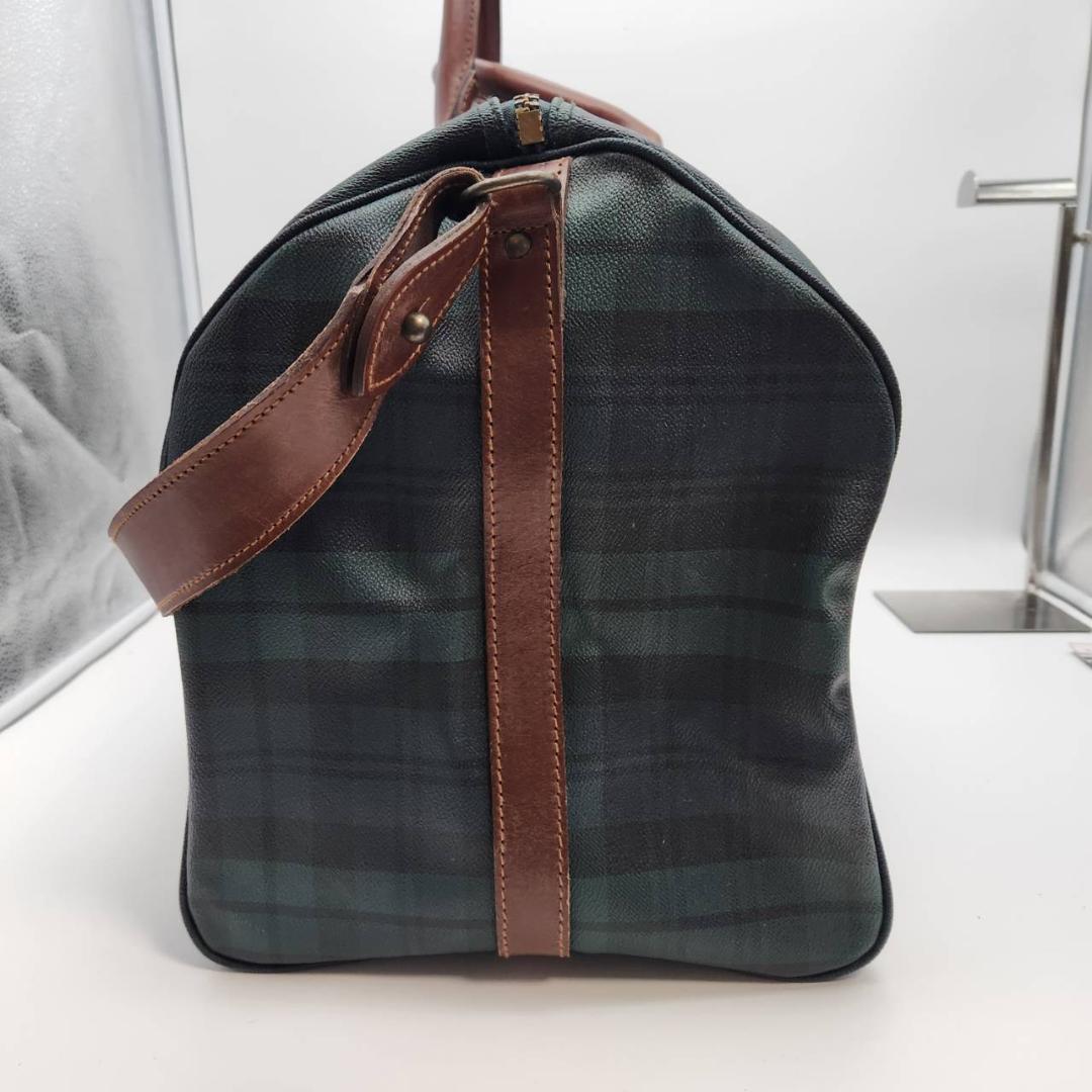 ポロラルフローレン ボストンバッグ 幅60 チェック柄 PVC 旅行鞄 メンズ