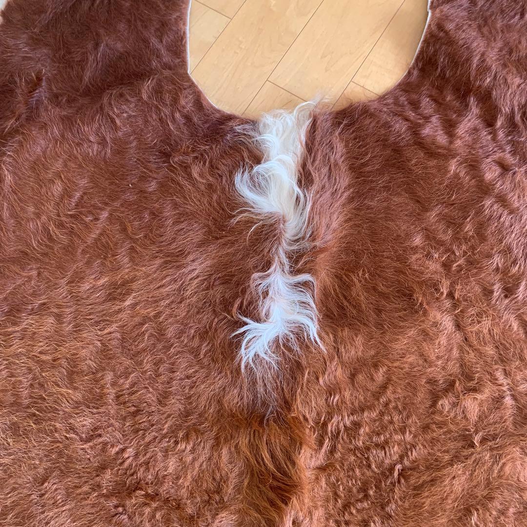 未使用 IKEA カウハイド KOLDBY ブラウン 牛革 ラグ 特大 カウラグ