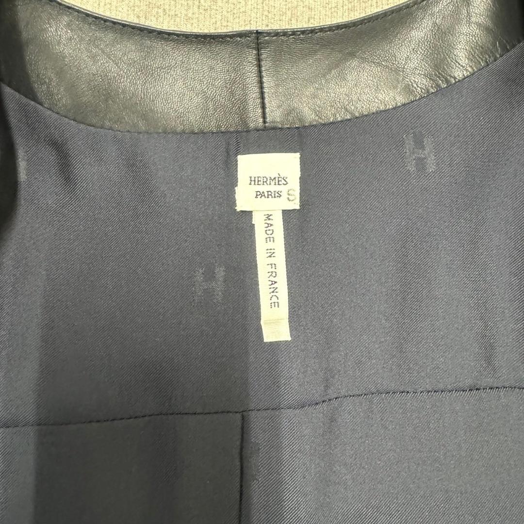 美品 HERMES シェーヌダンクル 34 レザーワンピース