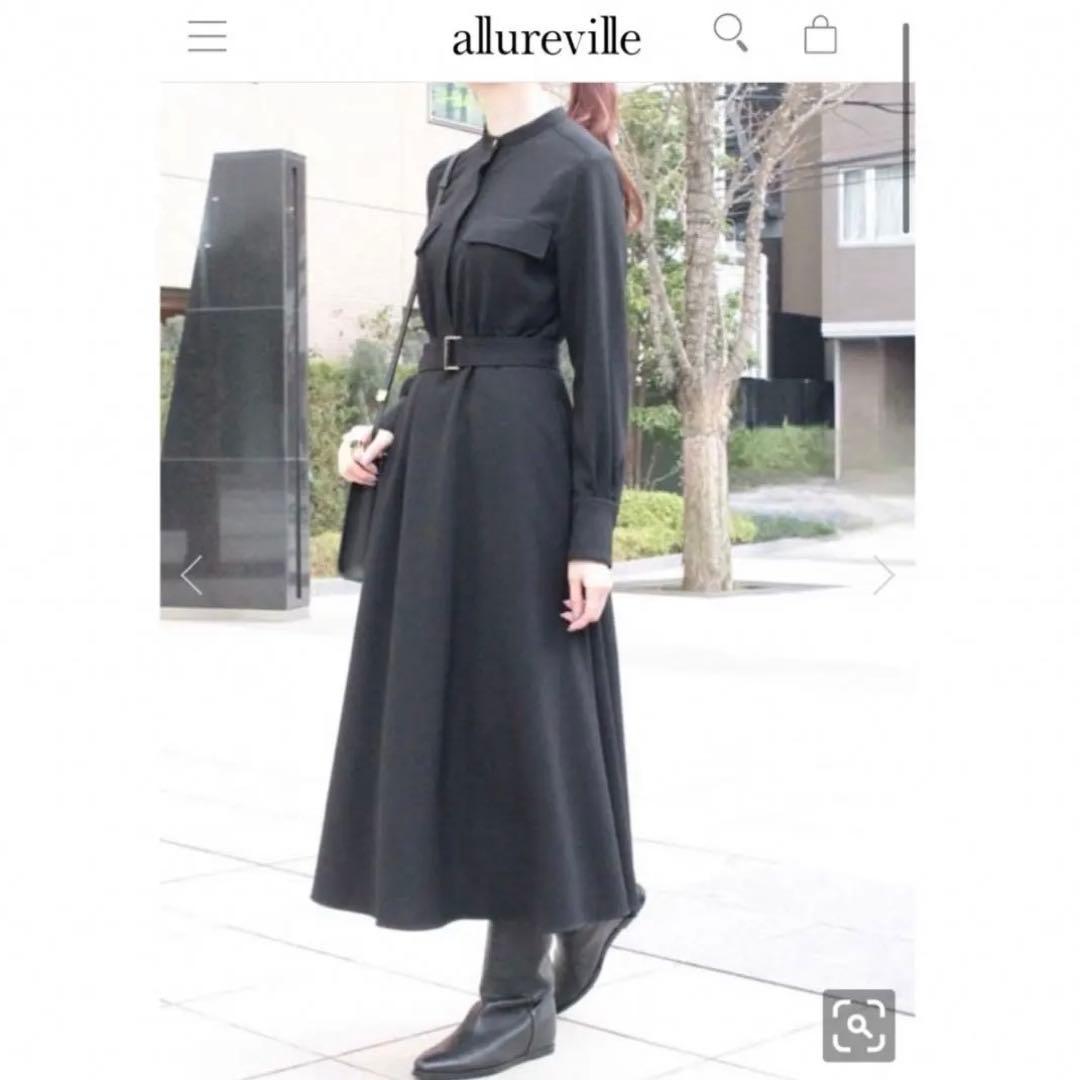 アルアバイル　ジョーゼットサファリポケットワンピース