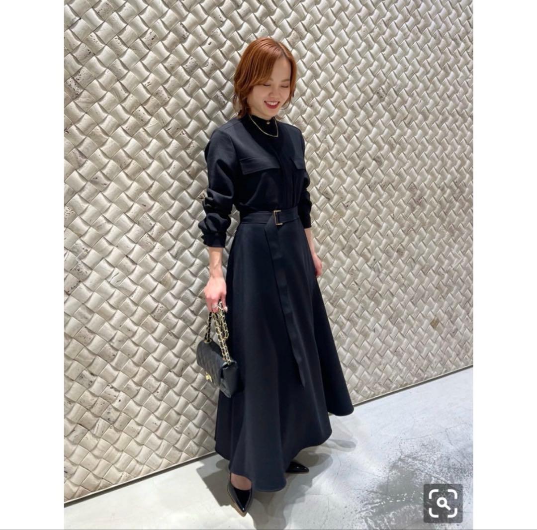 アルアバイル　ジョーゼットサファリポケットワンピース