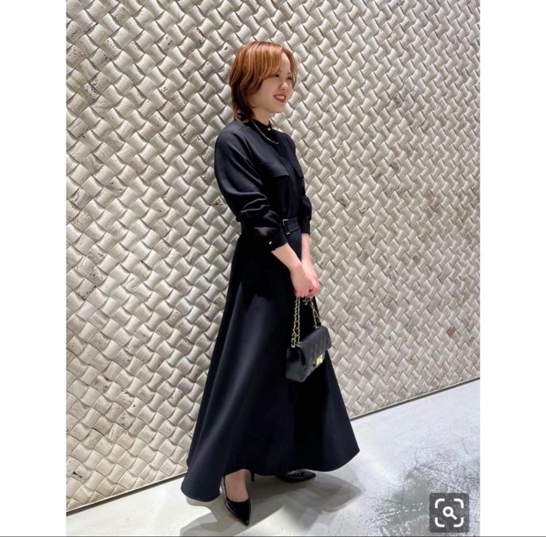 アルアバイル　ジョーゼットサファリポケットワンピース