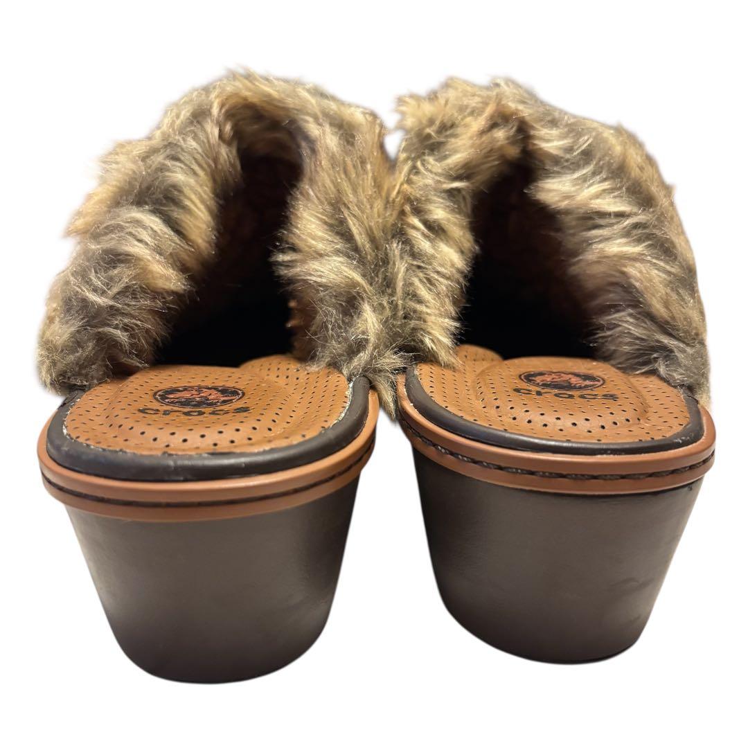 未使用品 crocs クロックス コブラー 廃盤 ファー ボアサンダル 23cm