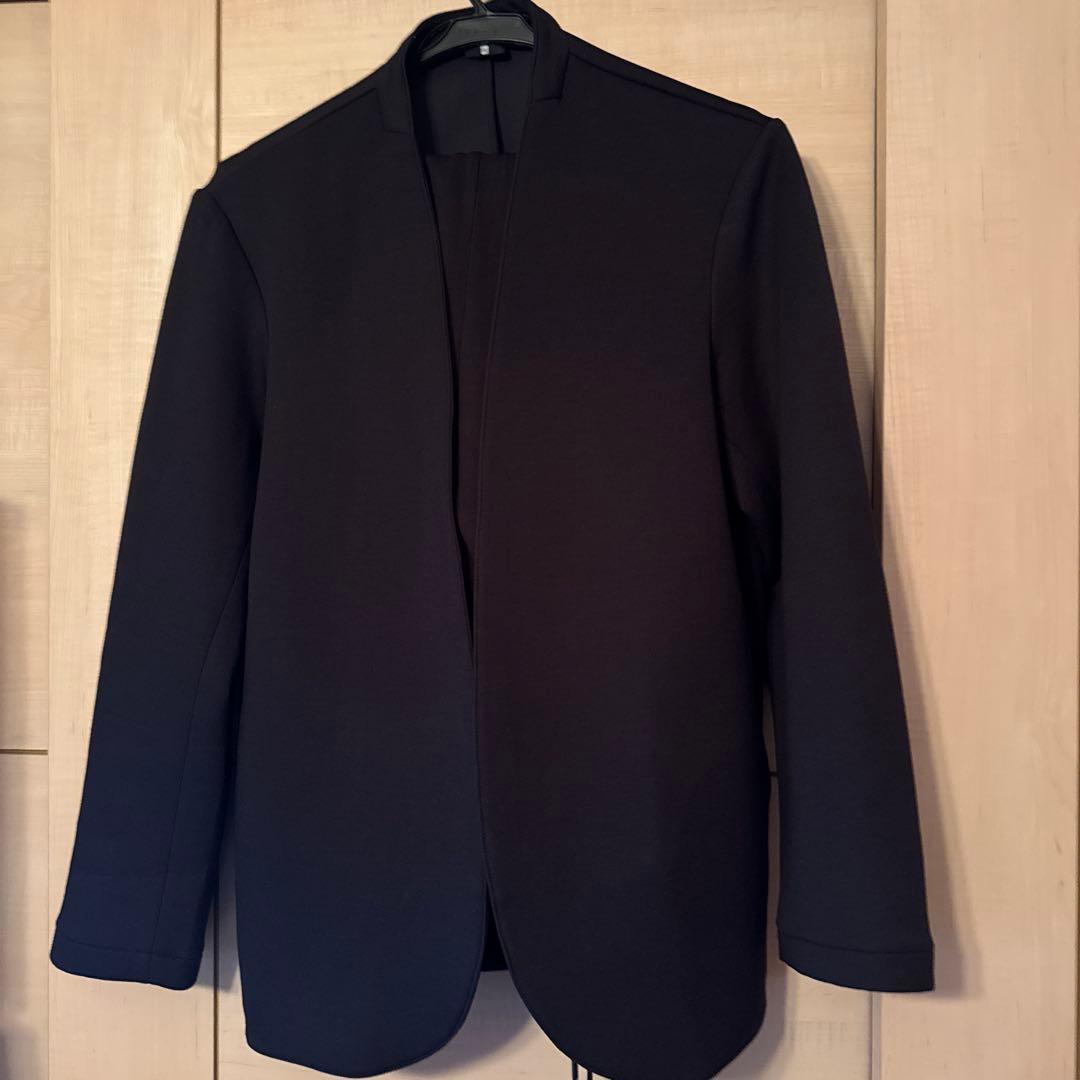 そ*♪様 TENTIAL ノーカラージャケット XL 黒　上下