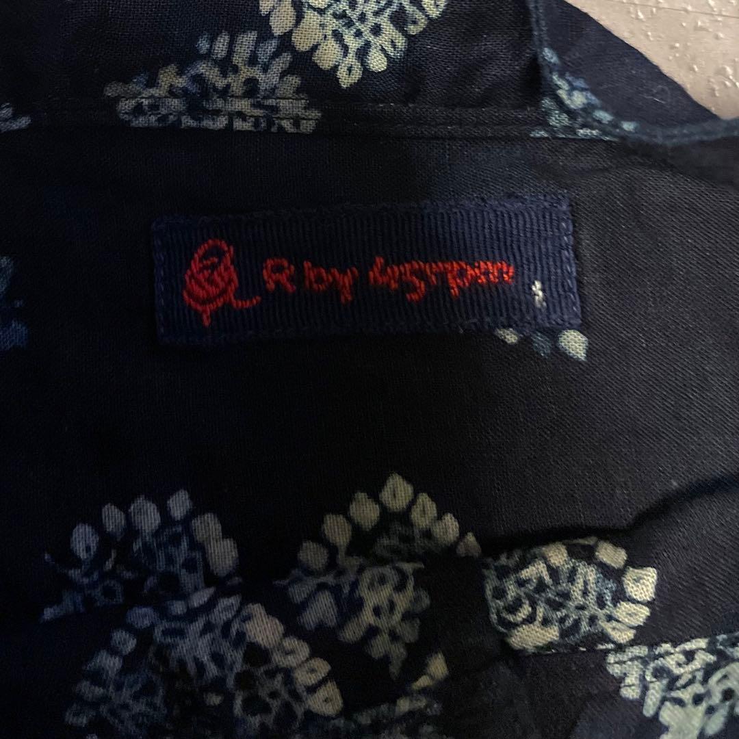 【美品】Rby 45rpm シャツ チュニック 綿100% インディゴ