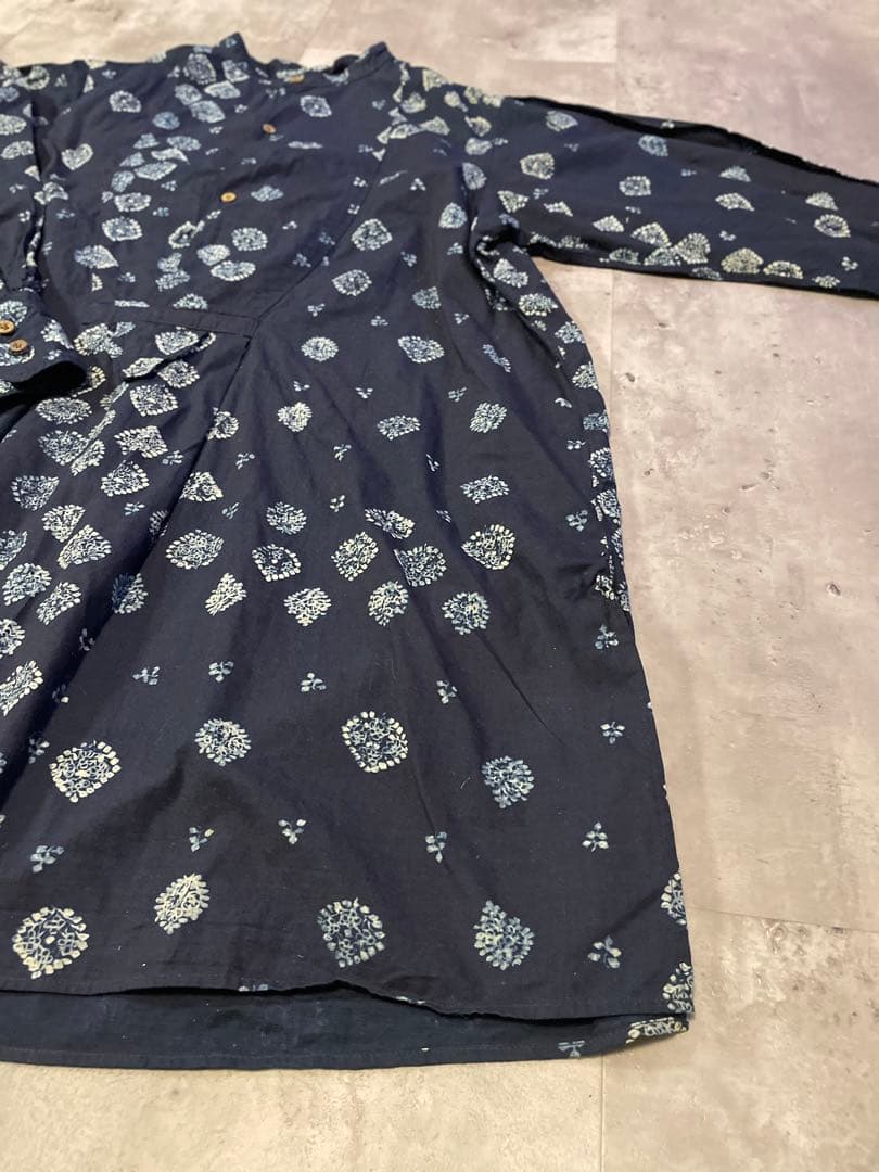 【美品】Rby 45rpm シャツ チュニック 綿100% インディゴ