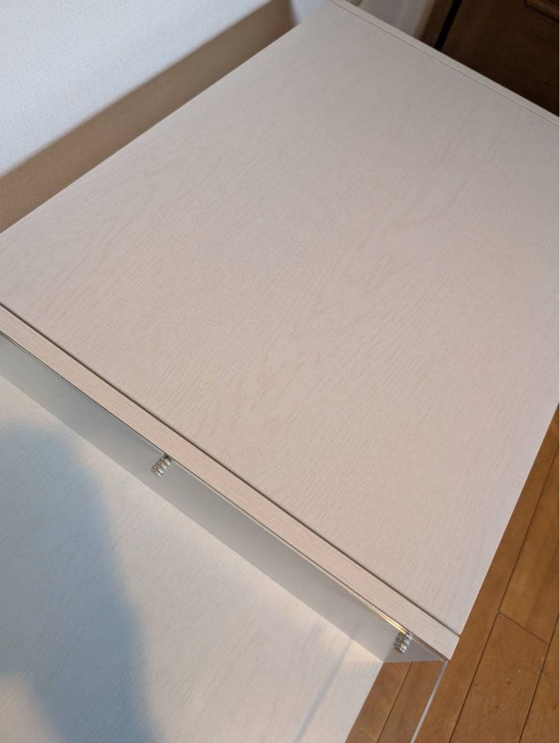 ■送料込■LOWYA ドレッサー ローテーブル ホワイト 鏡 化粧台 センター