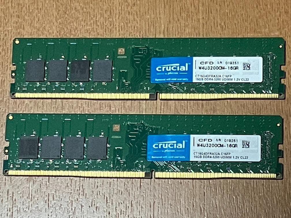 DDR4メモリ 16GB 2枚組【CFD W4U3200CM-16GR】