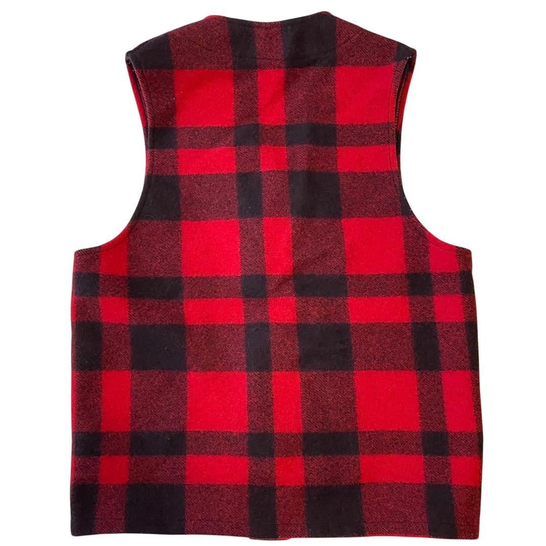 FILSON フィルソン ウールベスト USA製 赤黒チェック 38