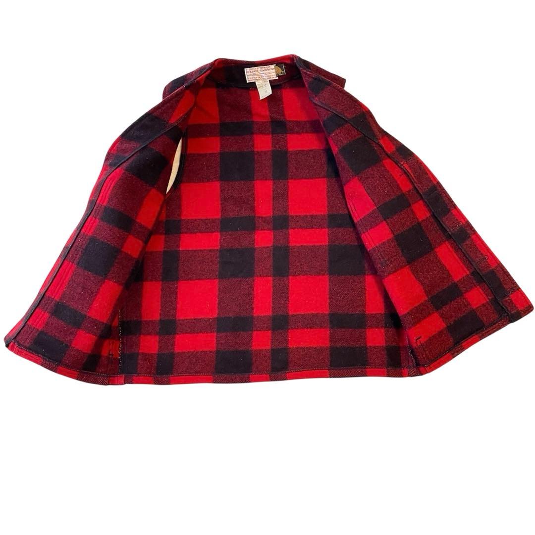 FILSON フィルソン ウールベスト USA製 赤黒チェック 38