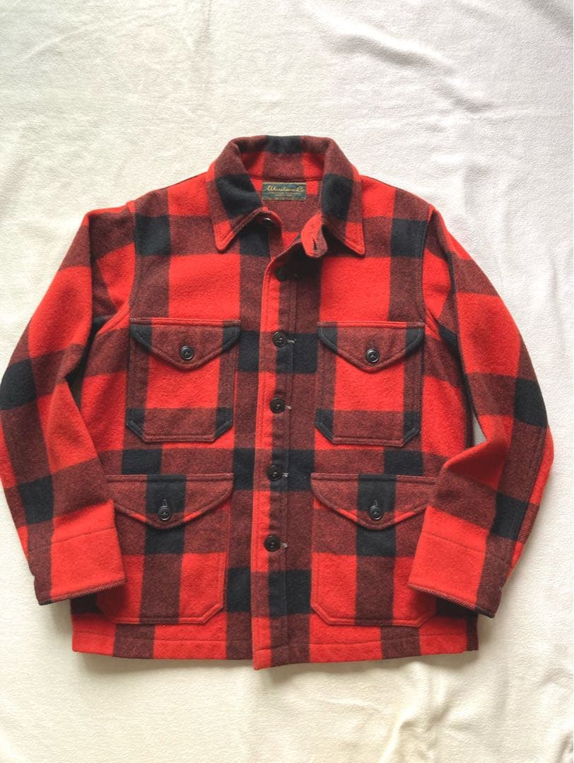 WAREHOUSE マッキーノジャケット　バッファローチェック　レッド　美品