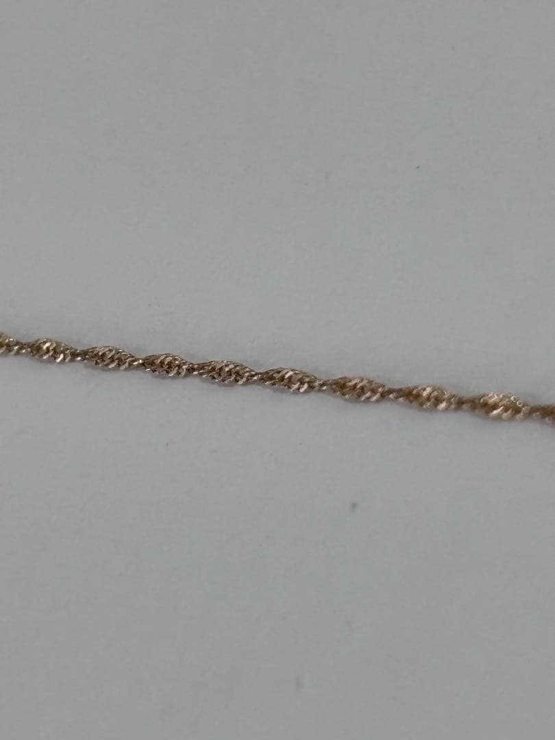 K18ゴールド シンプルチェーンネックレス43センチ