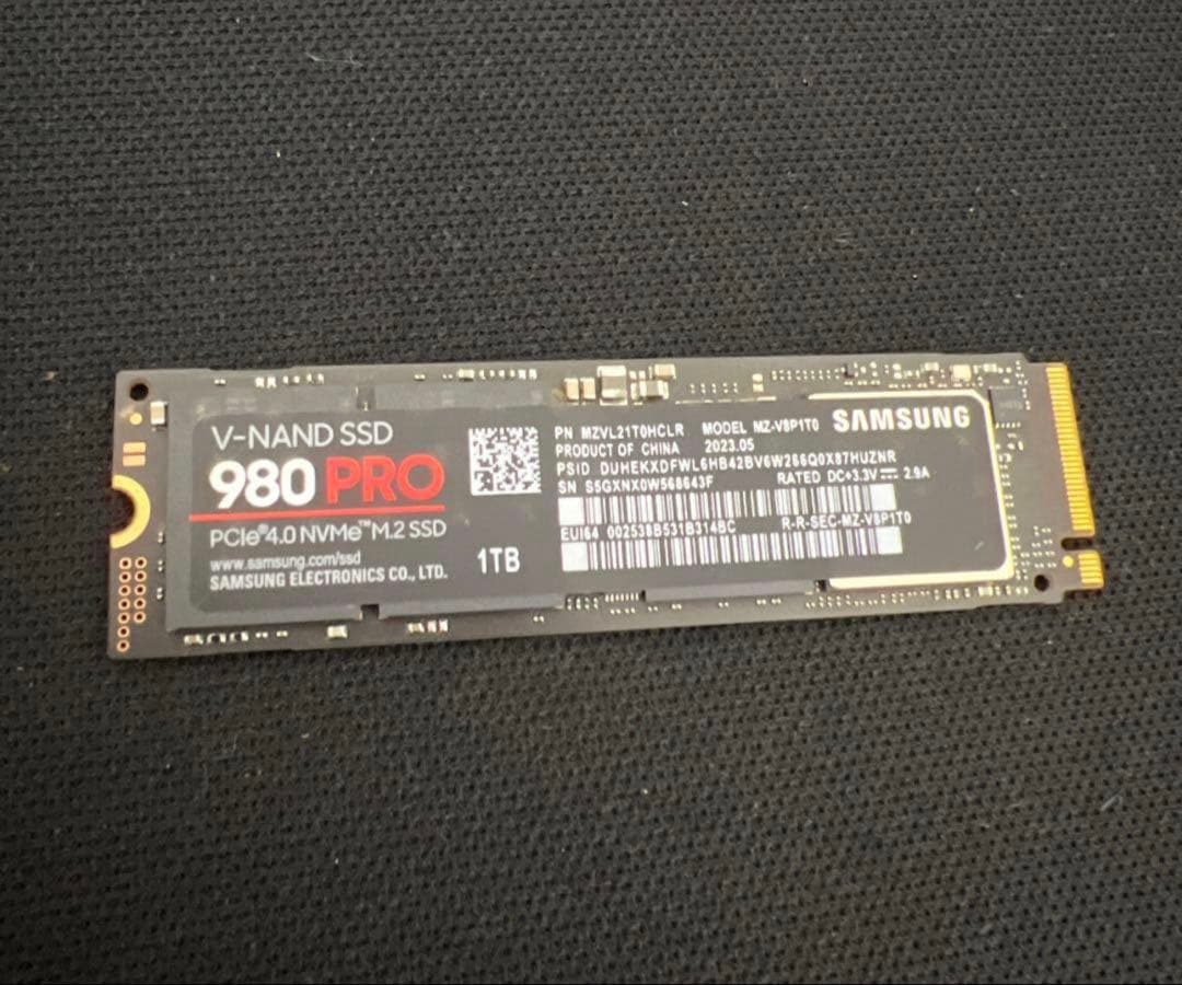 内蔵型SSD Samsung SSD 980 PRO 1TB M.2