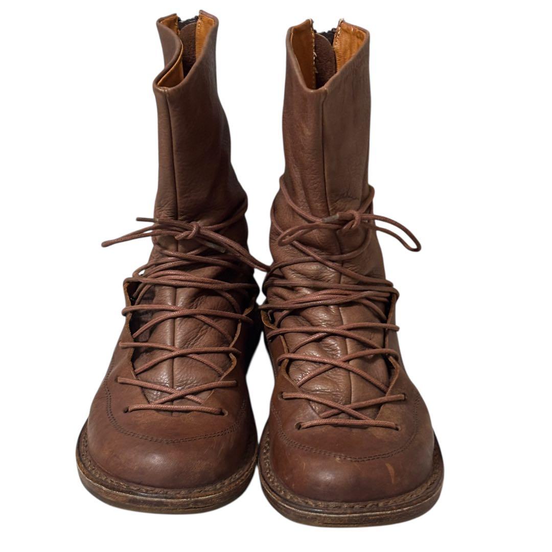 【外観美品】trippen トリッペン　レースアップブーツ　バックジップ　37
