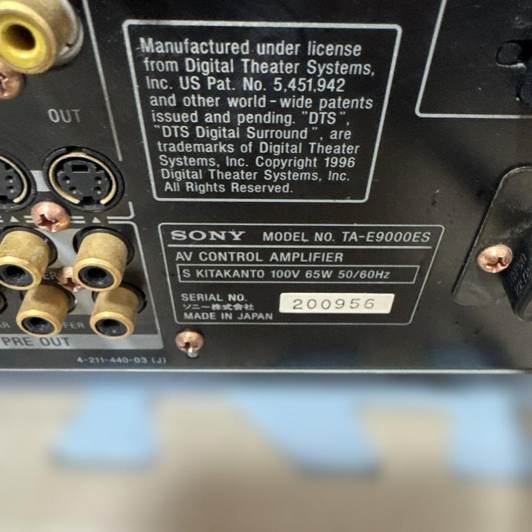 SONY AVコントロールアンプ TA-E9000ES