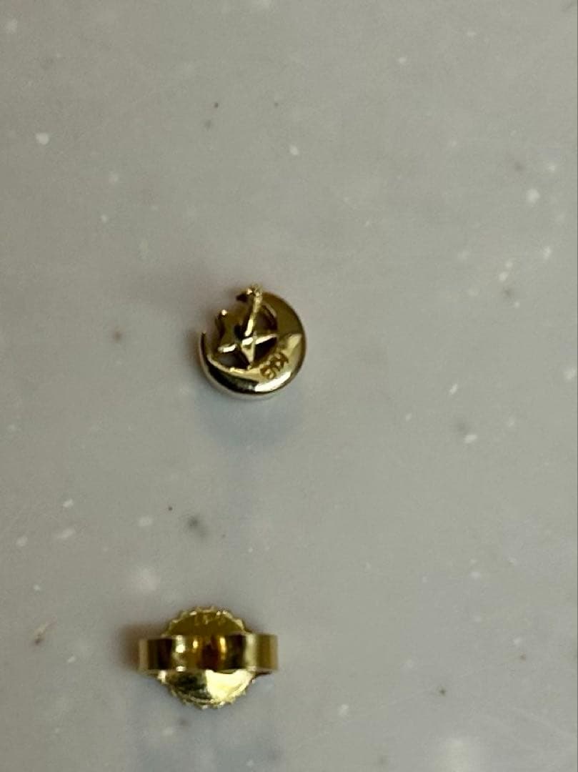 rescent Luna（クレセントルナ）18金シングルピアス　18k