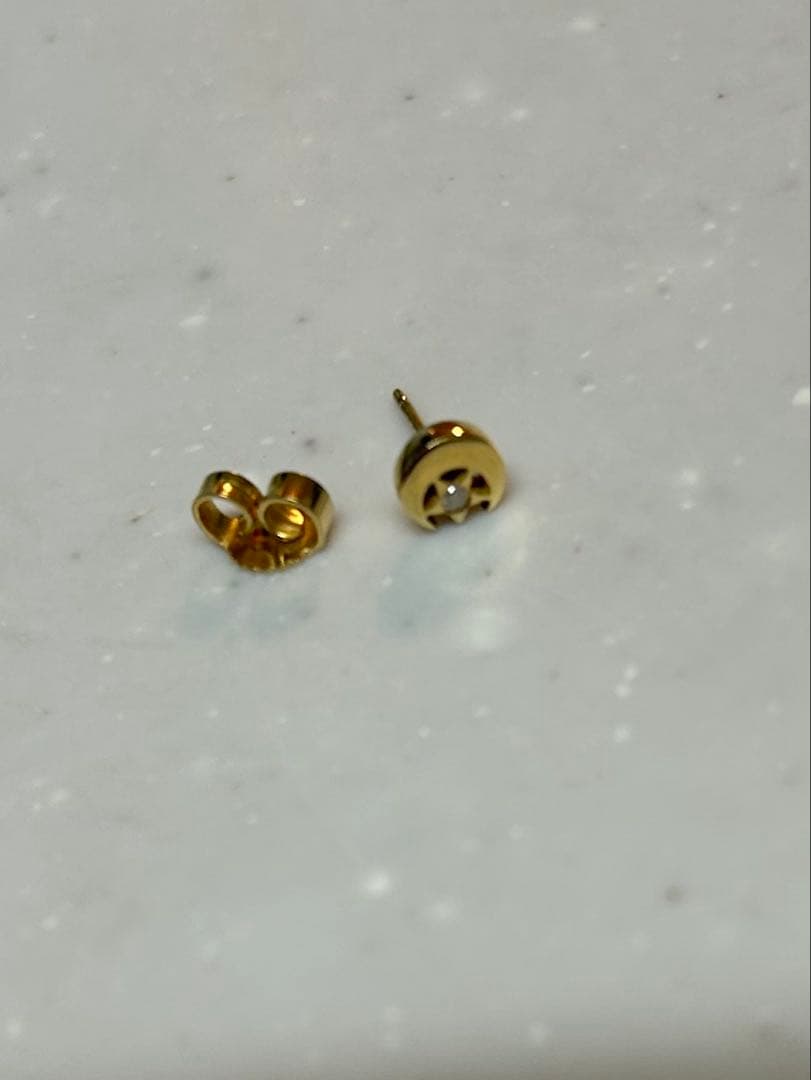 rescent Luna（クレセントルナ）18金シングルピアス　18k