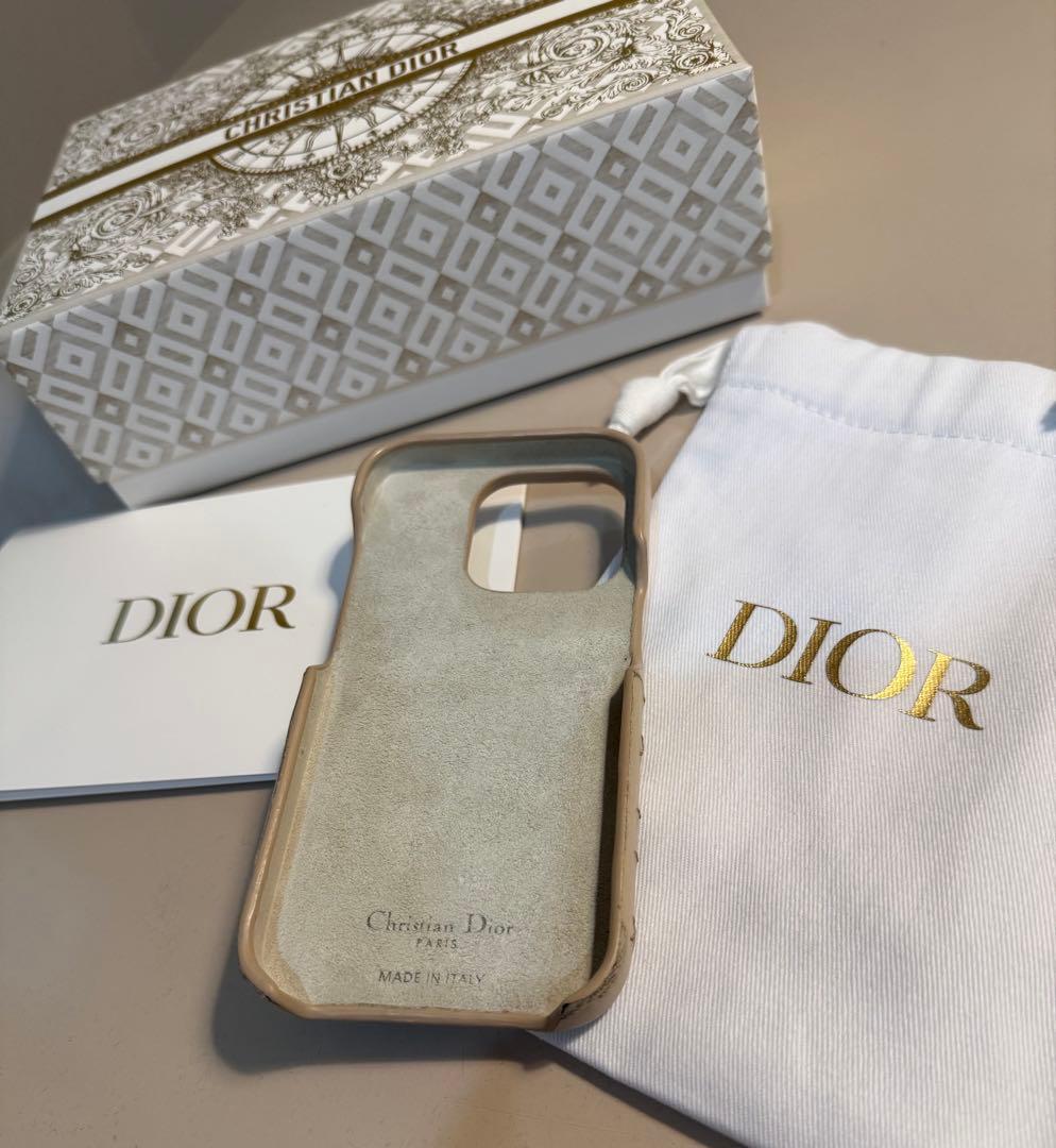 Christian DiorベージュiPhone14Proケース正規品ディオール
