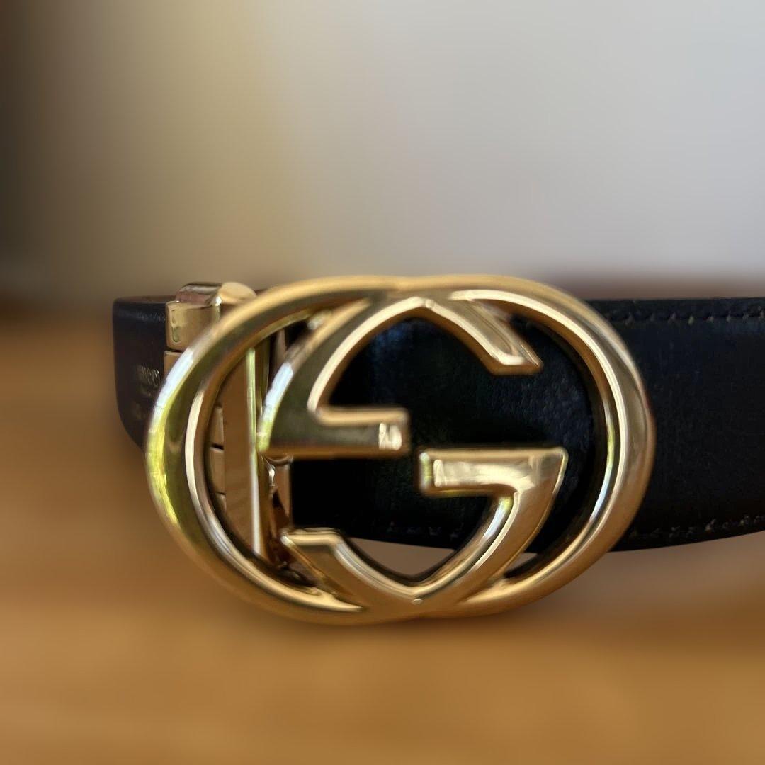 GUCCI グッチレザー ベルト リバーシブル　ブラウン &ブラック